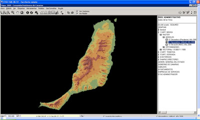 Hipsométrico de Fuerteventura en MAPA