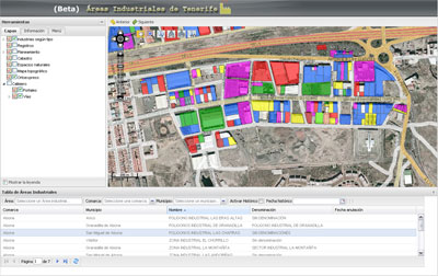 Sistema de Información Geográfica de las Áreas Industriales de Tenerife