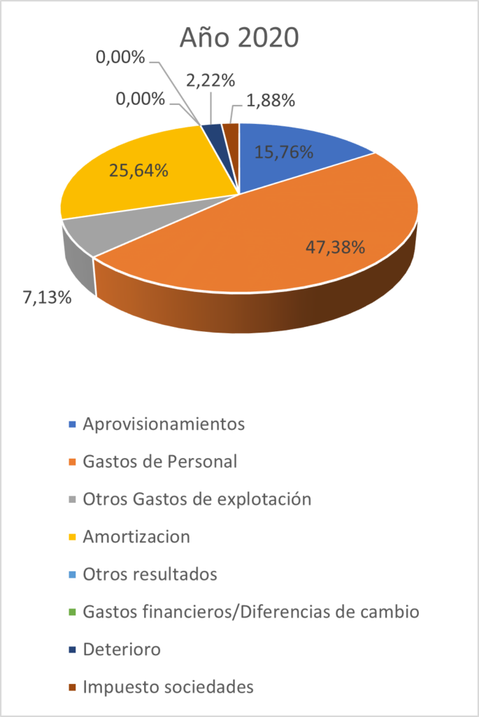 Gráfico de Gastos Grafcan 2020